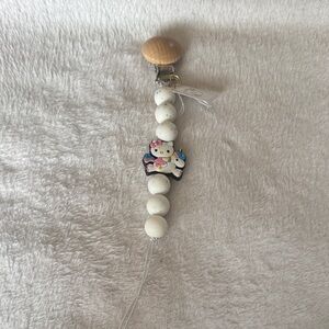 Unicorn Beaded Kids Toy Clip - White